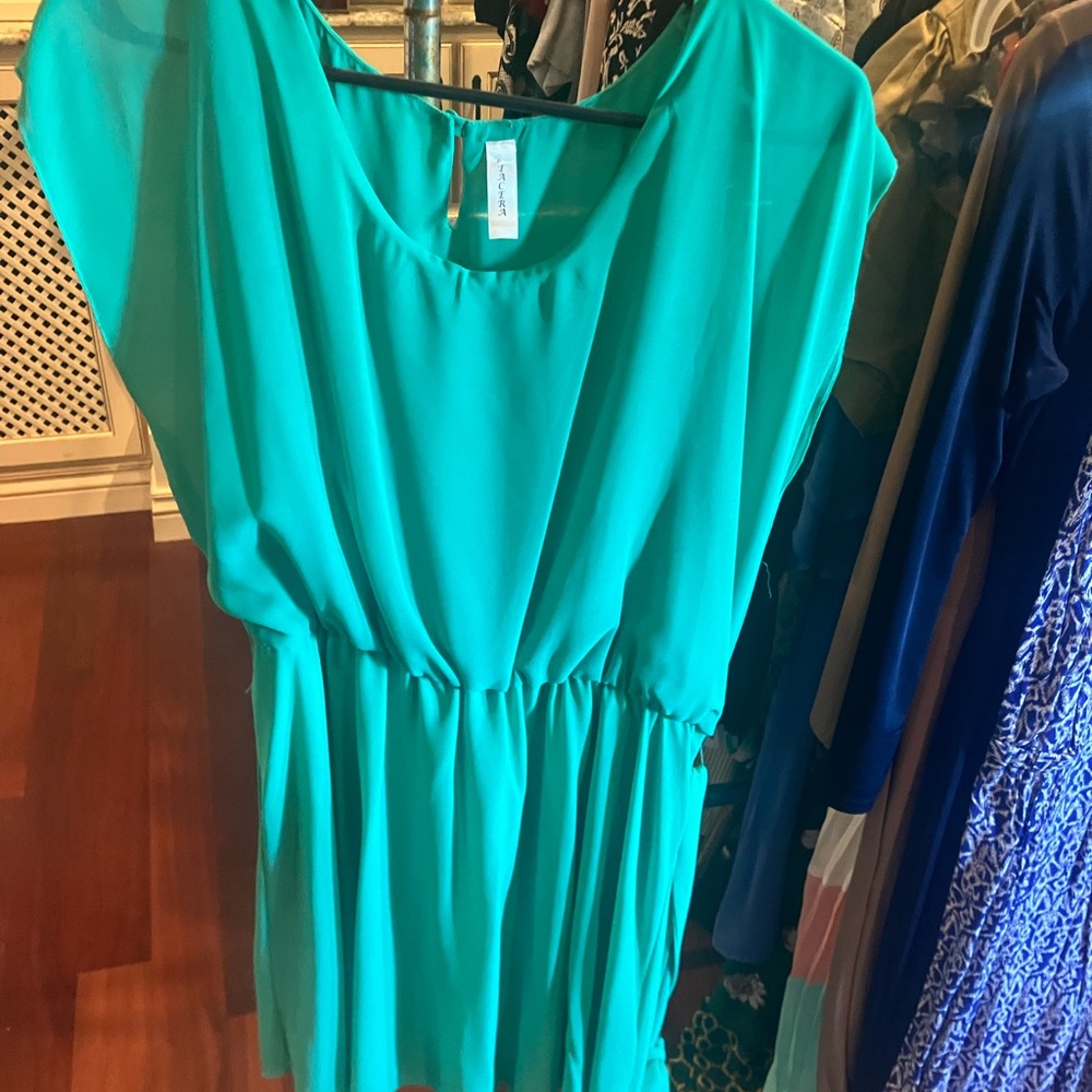 Tacera Elegant Aqua Dress